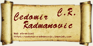 Čedomir Radmanović vizit kartica